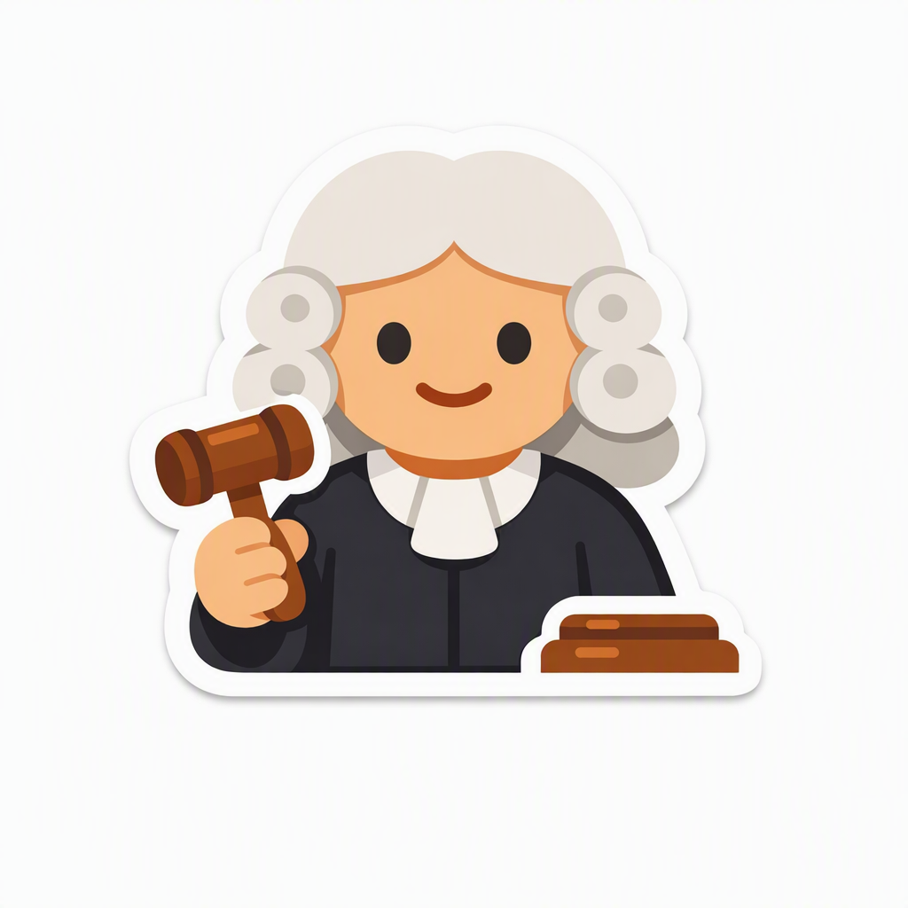Judge with gavel